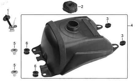 Diagrama Tanque de Combustible Italika ATV250 2017
