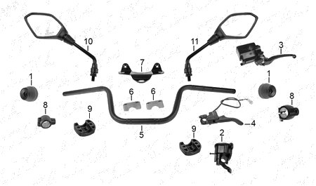 Diagrama Manubrio Italika ATV300 2026