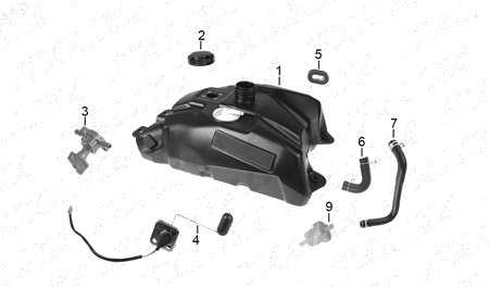 Diagrama Tanque de Combustible Italika ATV300 2026