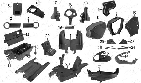 Diagrama Plásticos Italika BIT 150 2022