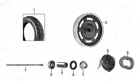 Diagrama Rueda Delantera Italika BIT 150 2022