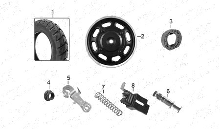 Diagrama Rueda Trasera Italika BIT 150 2022