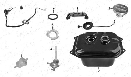 Diagrama Tanque de Combustible Italika BIT 150 2022