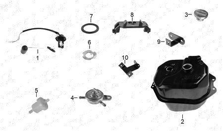Diagrama Tanque de Combustible Italika BIT 150 NUEVA GENERACION 2024