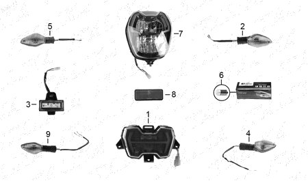 Diagrama Luces Italika BIT 150 NUEVA GENERACION 2024