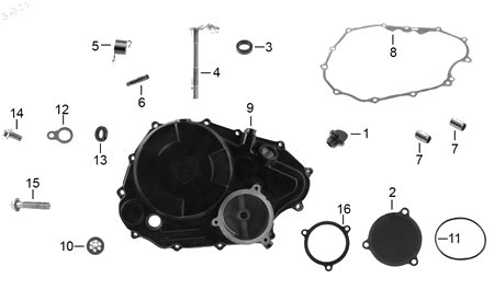 Diagrama Cubierta Derecha Cárter Italika BLACKBIRD 2023
