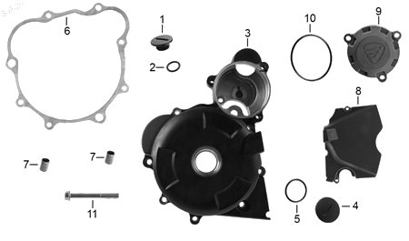 Diagrama Cubierta Izquierda Cárter Italika BLACKBIRD 2023