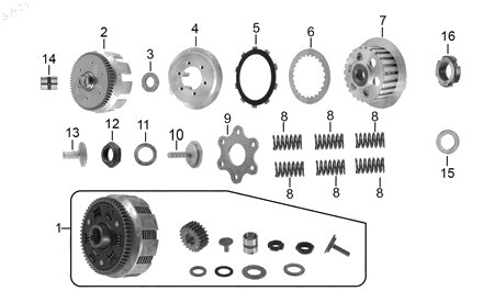 Diagrama Sistema de Embrague Italika BLACKBIRD 2023