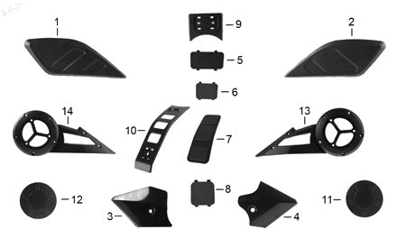 Diagrama Plásticos de Color Italika BLACKBIRD 2023