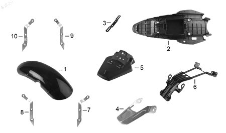 Diagrama Salpicaderas Italika BLACKBIRD 2023