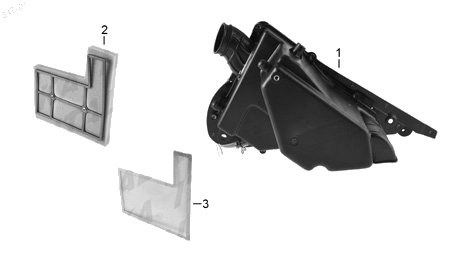 Diagrama Filtro de Aire y Sistema de Enfriamiento Italika BLACKBIRD 2023