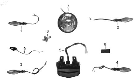 Diagrama Luces Italika BLACKBIRD 2023