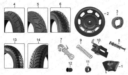 Diagrama Rueda Trasera Italika D125 2016