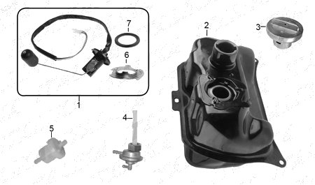 Diagrama Tanque de Combustible Italika D125 2018