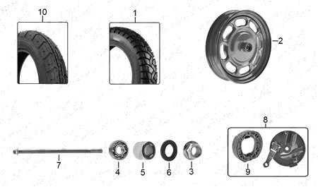 Diagrama Rueda Delantera Italika D125 2021