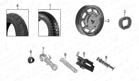 Diagrama Rueda Trasera Italika D125 2021