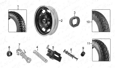 Diagrama Rueda Trasera Italika D125 2025
