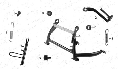 Diagrama Pedales y Posapiés Italika D125 LT 2022