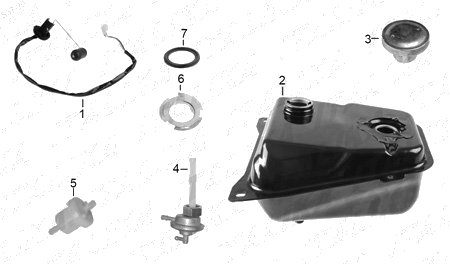 Diagrama Tanque de Combustible Italika D125 LT 2022