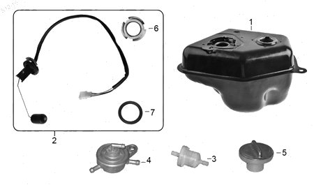 Diagrama Tanque de Combustible Italika D150 2020