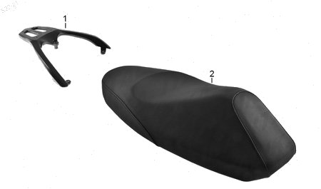 Diagrama Asientos y Parrillas para moto Italika D150 2024 — refacciones compatibles