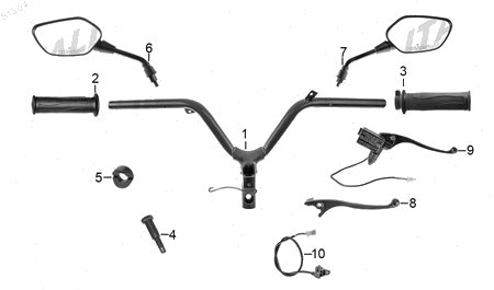 Diagrama Manubrio Italika D150 2026