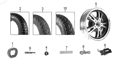 Diagrama Rueda Trasera para moto Italika D150 2026 — refacciones compatibles