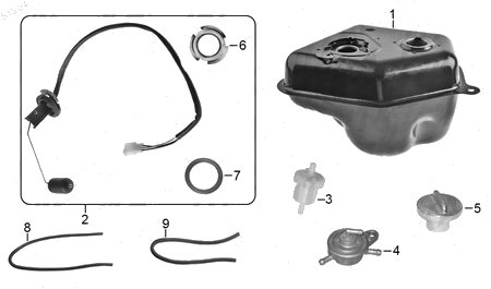 Diagrama Tanque de Combustible Italika D150 2026