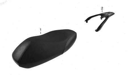 Diagrama Asientos y Parrillas para moto Italika D150 2027 — refacciones compatibles