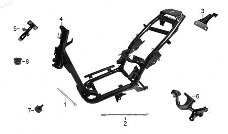 Diagrama Cuadro para moto Italika D150 2027 — refacciones compatibles