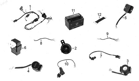 Diagrama Eléctrico para moto Italika D150 2027 — refacciones compatibles