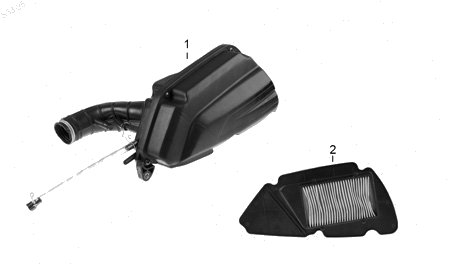 Diagrama Filtro de Aire y Sistema de Enfriamiento para moto Italika D150 2027 — refacciones compatibles