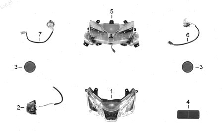 Diagrama Luces para moto Italika D150 2027 — refacciones compatibles