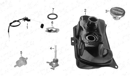Diagrama Tanque de Combustible Italika D150LT 2026