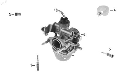 Diagrama Carburador para moto Hero DASH 125 2022 — refacciones compatibles