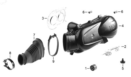 Diagrama Cubierta izquerda carter — Etiqueta Hero 1 para moto Hero DASH 125 2022
