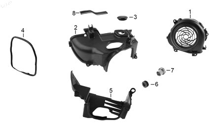 Diagrama Sistema refrigerante — Cubierta Ventilador Enfriador para moto Hero DASH 125 2022-2027