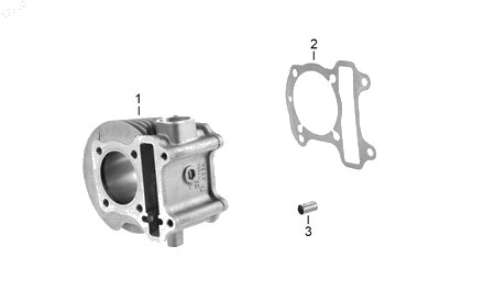 Diagrama Cilindro para moto Hero DASH 125 2022 — refacciones compatibles