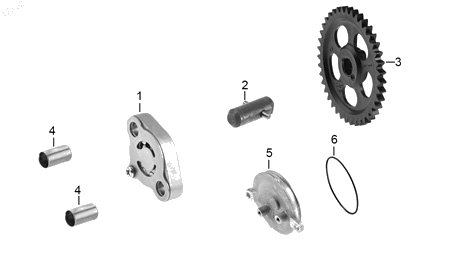 Diagrama Bomba de Aceite para moto Hero DASH 125 2022 — refacciones compatibles