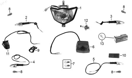 Diagrama Luces Italika DM125 2018