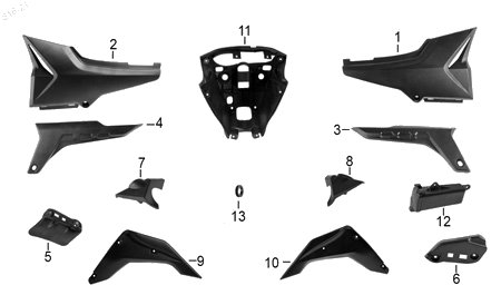 Diagrama Plásticos Italika DM150 2026