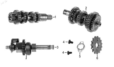 Diagrama Transmisión Italika DM150 SPORT 2020