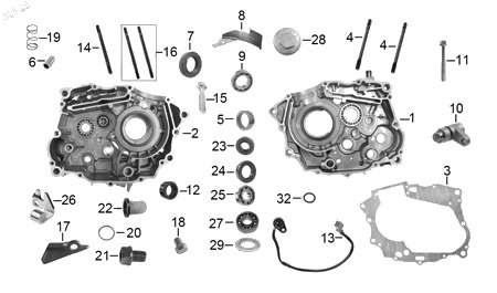 Diagrama Cárter Italika DM150 SPORT 2020