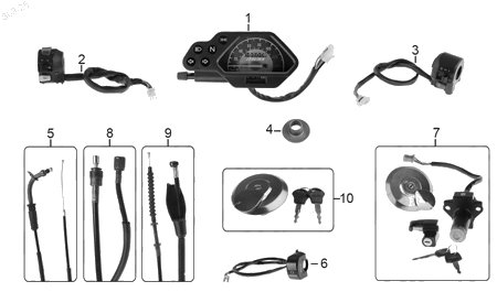 Diagrama Plásticos Italika DM150 SPORT 2020