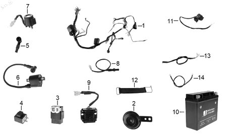 Diagrama Eléctrico para moto Italika DM 200 2022 — refacciones compatibles
