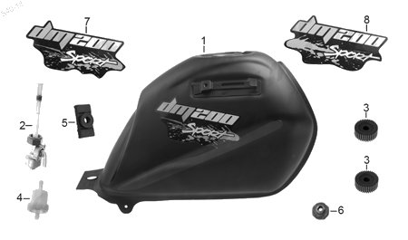 Diagrama Tanque de Combustible Italika DM200 SPORT 2020
