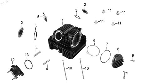 Diagrama Cabeza de Cilindro Italika DM300 2025