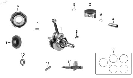 Diagrama Cigüeñal Italika DM300 2025