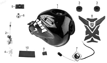 Diagrama Tanque de Combustible Italika DM150 2026