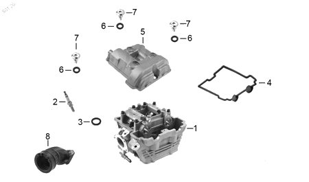 Diagrama Cabeza de Cilindro Italika DRAG STR 180 2026